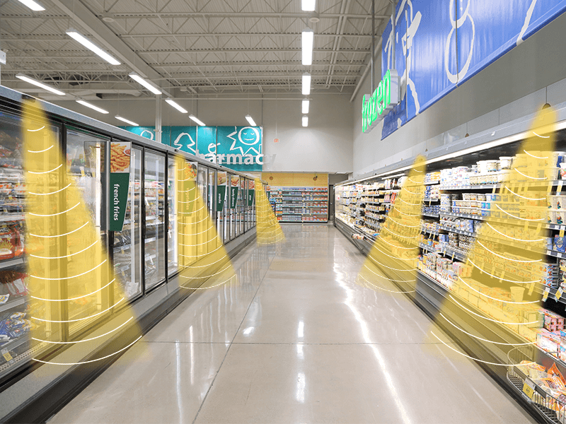 超聲定向音箱，音區(qū)獨立示意圖