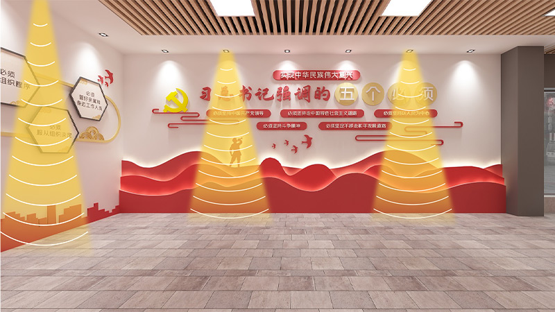 黨建活動室定向揚聲器，聲音分區(qū)示意圖