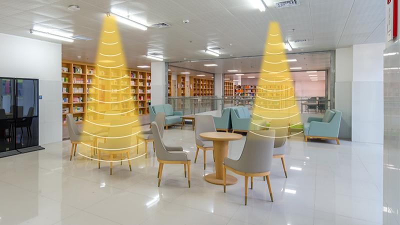 圖書館定向喇叭，定向發(fā)聲示意圖