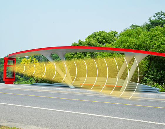 公交站臺定向揚聲器提供清晰車輛到站信息，避免聲音擴散，維護環境寧靜。